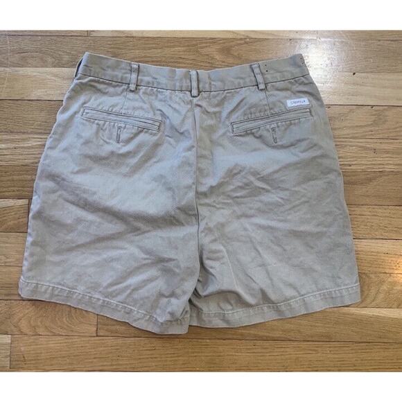 CREMIEUX Men's Khaki Tan Cotton Flat Front Causal Premium Shorts size 34 - Picture 4 of 7